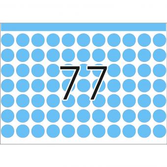 HERMA Haftetiketten in Druckereipackung DP1, 2723, Papier blau, Ø 13 mm, 132 Blatt/10.000 Etiketten 