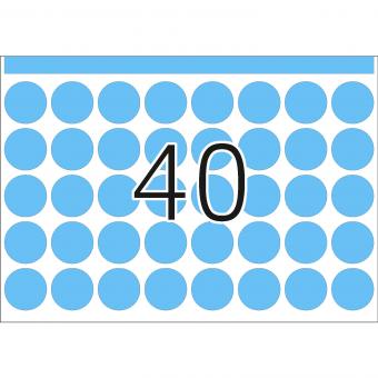 HERMA Haftetiketten in Druckereipackung DP1, 2743, Papier blau, Ø 19 mm, 252 Blatt/10.000 Etiketten 