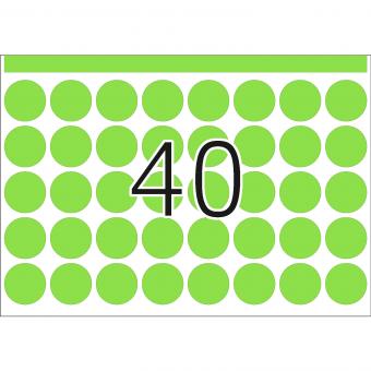 HERMA Haftetiketten in Druckereipackung DP1, 2745, Papier grün, Ø 19 mm, 252 Blatt/10.000 Etiketten 