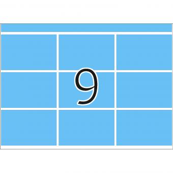 HERMA Haftetiketten in Druckereipackung DP1, 2953, Papier blau, 34x53 mm, 280 Blatt/2.500 Etiketten 
