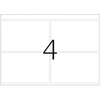 HERMA Haftetiketten in Druckereipackung DP1, 2970, Papier weiß, 52x82 mm, 252 Blatt/1.000 Etiketten 
