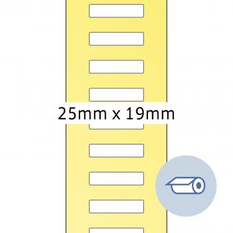 HERMA Thermotransferetiketten, 4047, Papier weiß, 25x19mm, 5.000 Etiketten/Rolle 