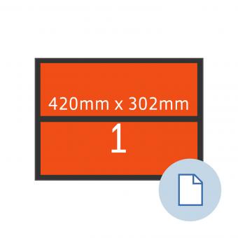 HERMA Blattetiketten, 58010, Warntafeln PE-Folie orange, 420x302mm, 150 Blatt/150 Etiketten 