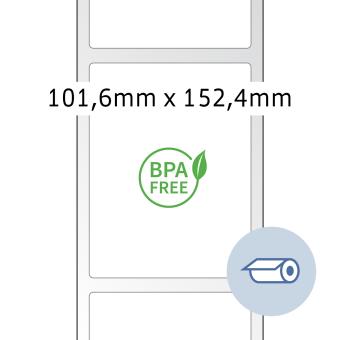 HERMA Thermodirektetik., 58307, Thermo eco, weiß, 101,6x152,4mm, 2.900 Etik./Rolle/Liefereinh.77 Rol 