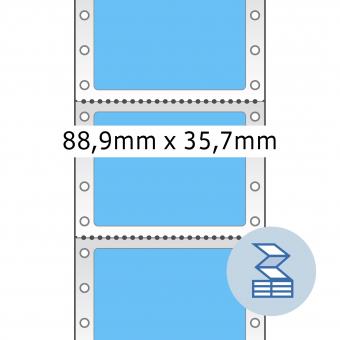 HERMA Lochrandetiketten, 8183, Papier blau, 88,90x35,70mm, 2.000 Etiketten/Pack. 