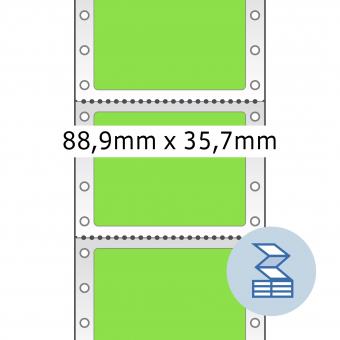 HERMA Lochrandetiketten, 8185, Papier grün, 88,90x35,70mm, 2.000 Etiketten/Pack. 