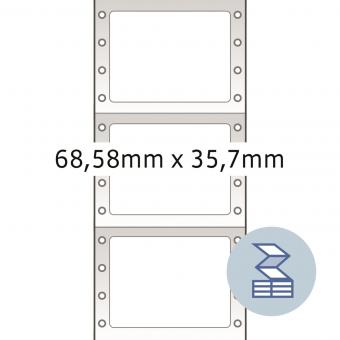 HERMA Lochrandetiketten, 8207, Papier weiß, 68,58x35,70mm, 4.000 Etiketten/Pack 