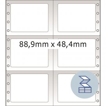 HERMA Lochrandetiketten, 8226, Papier weiß, 88,90x48,40mm, 6.000 Etiketten/Pack 