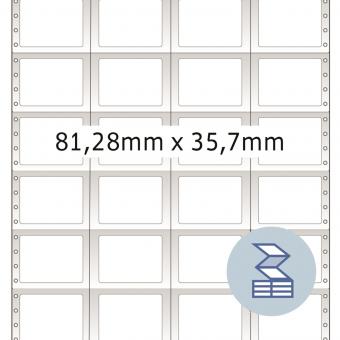 HERMA Lochrandetiketten, 8242, Papier weiß, 81,28x35,70mm, 16.000 Etiketten/Pack 