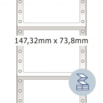 HERMA Lochrandetiketten, 8294, Papier weiß, 147,32x73,80mm, 4.000 Etiketten/Pack 