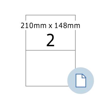 HERMA Blattetiketten A4, 8402, Papier weiß, 210x148 mm, 500 Blatt/1.000 Etiketten 