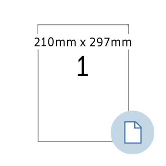 HERMA Blattetiketten A4, 8422, Papier weiß, 210x297 mm, 500 Blatt/500 Etiketten 