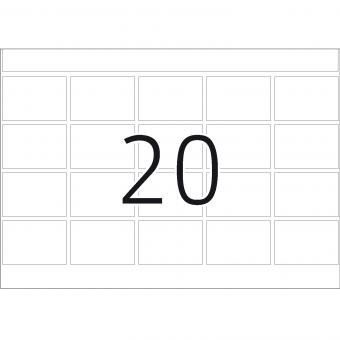 HERMA Haftetiketten in Druckereipackung DP1, 2920, Papier weiß, 22x32 mm, 252 Blatt/5.000 Etiketten 