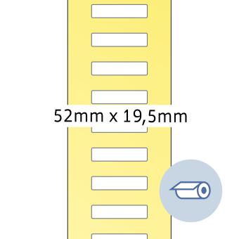 HERMA Thermotransferetiketten, 4066, Papier weiß, 52x19,5mm, 5.000 Etiketten/Rolle 