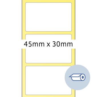 HERMA Thermotransferetiketten, 58011, Papier weiß, 45x30 mm, 4.800 Etik./Rolle/Liefereinh.16 Roll 