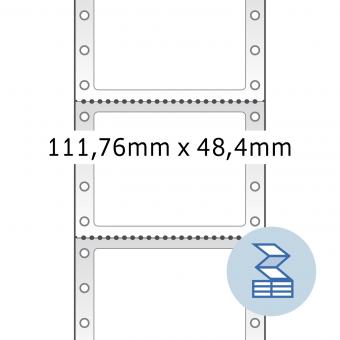 HERMA Lochrandetiketten, 8166, Papier weiß, 111,76x48,40mm, 2.000 Etiketten/Pack. 