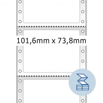 HERMA Lochrandetiketten, 8203, Papier weiß, perforiert, 101,60x73,80mm, 2.000 Etiketten/Pack. 