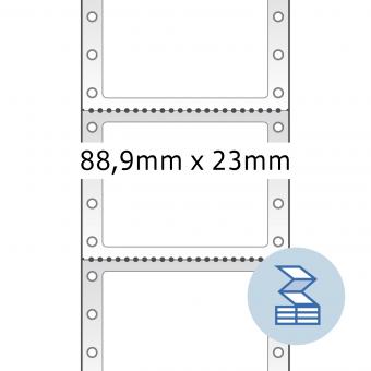 HERMA Lochrandetiketten, 8210, Papier weiß, 88,90x23,00mm, 6.000 Etiketten/Pack 