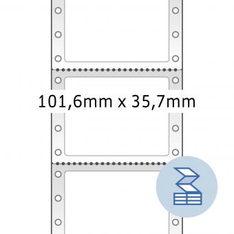 HERMA Lochrandetiketten, 8212, Papier weiß, 101,60x35,70mm, 4.000 Etiketten/Pack. 