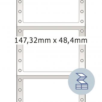 HERMA Lochrandetiketten, 8293, Papier weiß, 147,32x48,40mm, 6.000 Etiketten/Pack 