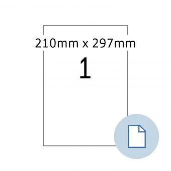 HERMA Blattetiketten A4, 8720, Papier weiß 210x297 mm, 100 Bl./100 Etik./Liefereinheit 10 Pack. 