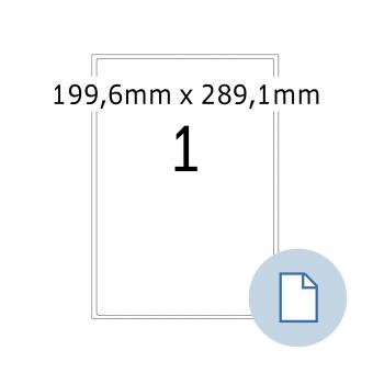 HERMA Blattetiketten A4, 8772, Papier weiß 199,6x289,1mm, 100 Blatt/100 Etik./Liefereinheit 10 Pack. 