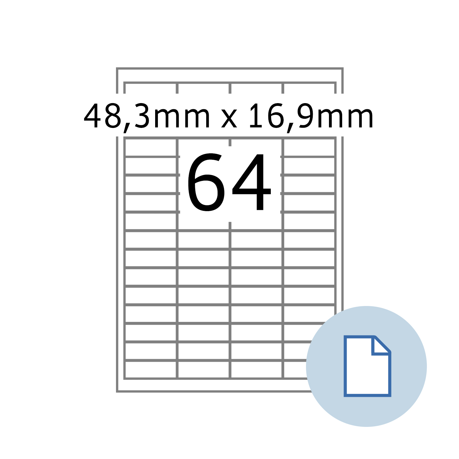 HERMA Blattetiketten A4 8730 Papier weiß 48 3x16 9mm 100 Bl 6 400 Etik Liefereinheit 10